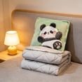 thumbnail image 4 of CaiYueKe 2 in 1 Pillow and Blanket Convertible Plush Cozy Cushion for Adults Travel Home Office Car Sofa Bed Pet Lovers Gift Soft Flannel Throw Warm Comforter, 4 of 7