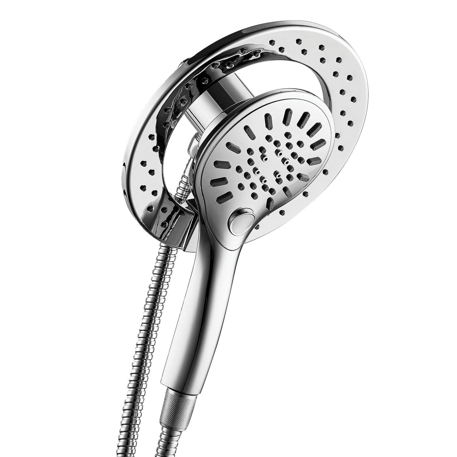 The akuaplus® - Magnetic 6-Settings Hand Shower push button.
