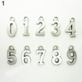 thumbnail image 3 of Ruanlalo 10 Pcs Alloy 0-9 Numbers Pendants Vintage Number Decor Jewelry Making Accessory Antique Silver, 3 of 6