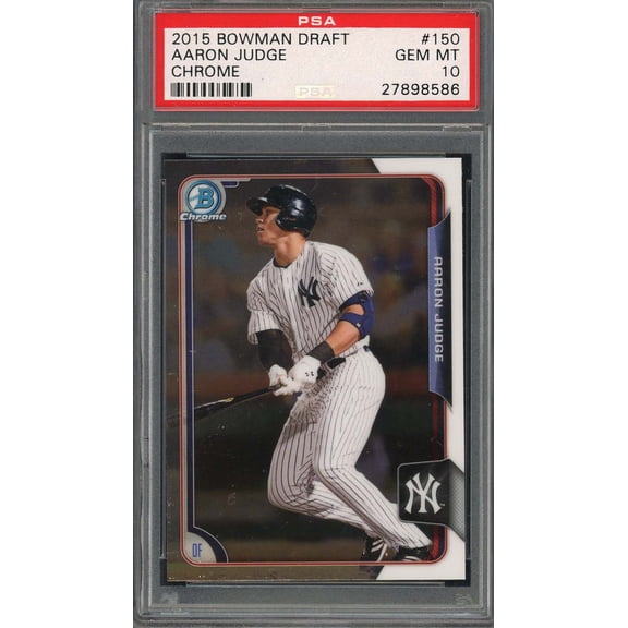 Aaron Judge 2015 Bowman Draft Chrome Baseball Rookie Card RC #150 Graded PSA 10