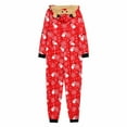 thumbnail image 6 of Morttic Christmas Pajamas for Family, Matching Set Hoodie Pajamas Reindeer Jumpsuit Romper Holiday Pjs Hooded Sleepwear, 6 of 7