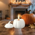 thumbnail image 2 of Neoyler Ceramic Pumpkins Shaped Container for Candy and Snacks with Elegant Design for Thanksgiving and Halloween Parties Multifunctional Chinoiserie Style Jar for Tabletop Decoration 4.1x3.1in White, 2 of 3