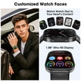thumbnail image 4 of Minsxk 1.88''HD Smart Watch Fits for Android and Iphone,Smartwatch for Women Men, IP68 Waterproof, Bluetooth Answer Calls, Fitness Tracker with 120+ Sport Modes,for Gift (Black), 4 of 7