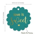 thumbnail image 6 of Inkdotpot Pack Of 100 Love Is Sweet Wedding Favor Paper Tags Craft Real Gold Foil Hang Tags, 6 of 7