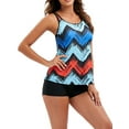 thumbnail image 3 of Aunavey Tankini Bathing Suits for Women Tummy Control Swimsuits Two Piece Swimwear Tank Top with Boyshorts, 3 of 7