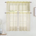 thumbnail image 6 of Jacquard Tier Curtain, Rod Pocket Pompoms Bubble Textured Short Curtain, 6 of 6