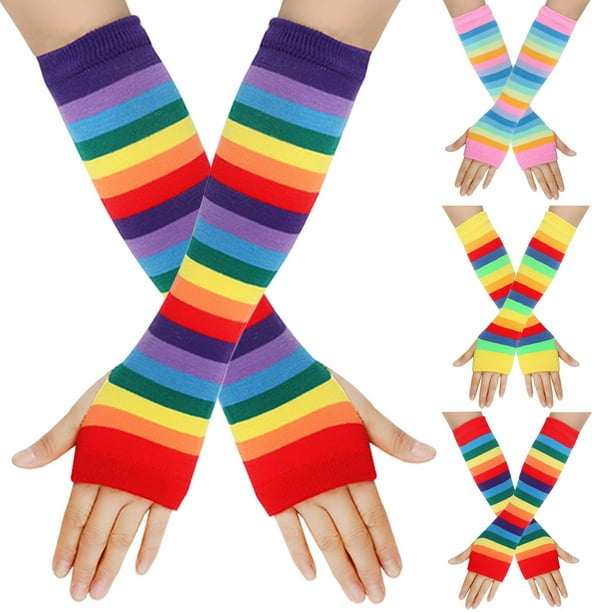 Arm Warmers 1/2 Pcs Harajuku Elbow Length Fingerless Arm