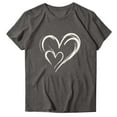 thumbnail image 4 of Neewe Women's T Shirts Short Sleeve Tees Heart Graphic Loose Summer Tops, 4 of 7