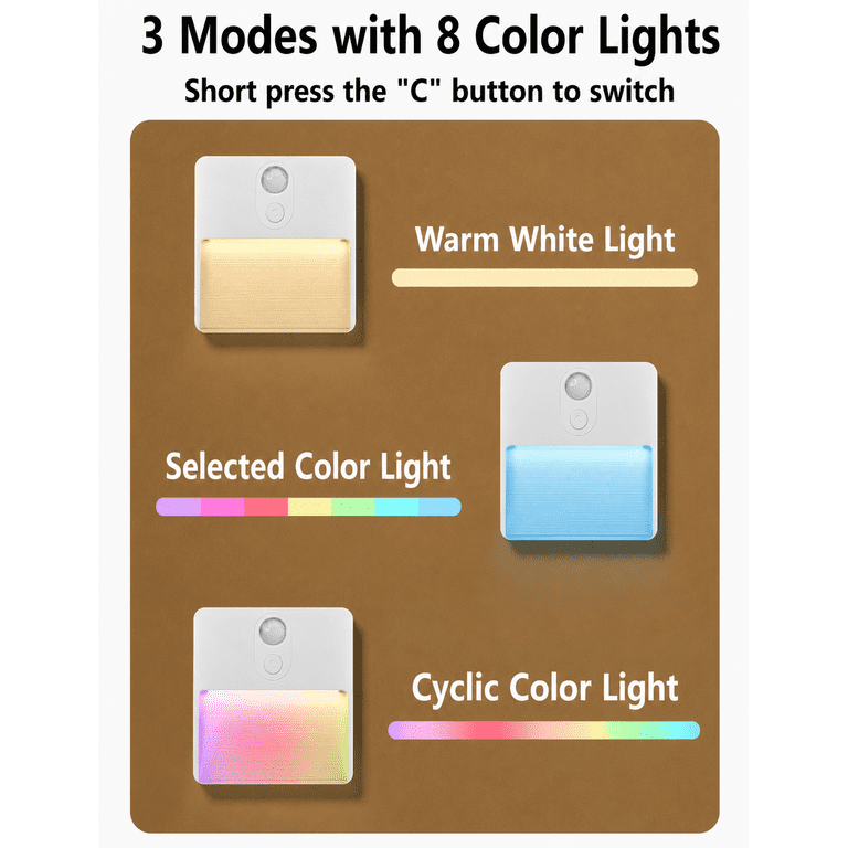 COSJM 2-Pack Motion Sensor Stair Lights photo 5