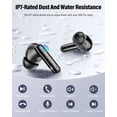 thumbnail image 6 of Wireless Earbuds, Bluetooth 5.4 Headphones Bass Stereo, Ear Buds with Noise Cancelling Mic, LED Display in Ear Earphones Clear Calls, IP7 Waterproof Bluetooth Earbuds for Phones/Sports/Laptop, Black, 6 of 10