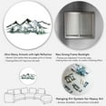 thumbnail image 5 of Designart 'Minimalistic Fir Forest and Winter Mountains I' Modern Circle Metal Wall Art 29x29 - Disc of 29, 5 of 5