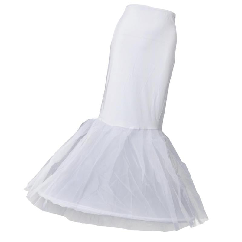 Bridal Mermaid Petticoat Crinoline Slips Trumpet Underskirt Elastic Full Hoops 