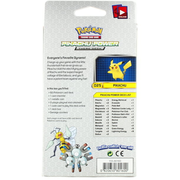 Pokemon TCG: XY Evolutions, 60-Card Theme Deck Featuring Pikachu - Walmart.com