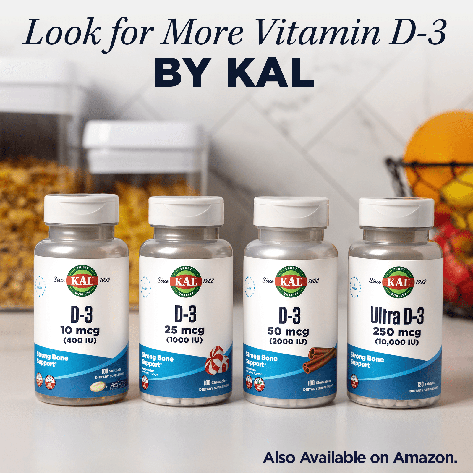 KAL Vitamin D-3 2000 IU Dropins in Organic Chia Seed Oil, Natural Blueberry | Healthy Immune & Bone Support | 590 Serv.