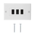 thumbnail image 1 of Ccdes Prise Vidéo 3 Ports Hub USB Adaptateur Prise Murale, USB, Prise Vidéo, 1 of 8