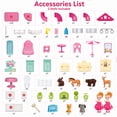 thumbnail image 5 of JoyStone Dollhouse, 8 Rooms Playhouse with Dolls Playset with Furniture&Light Strip& Rotating Slide, Gift Toy for Kids Ages 3-8, 5 of 8