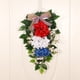thumbnail image 3 of Hydrangea Swag Wreath Primavera Verano Floral Seda Flor Swag Garnd para puerta dentera Farmhouse Swag Colgador de puerta decorativo Teardrop Swag perfecl botín de lágrima, 3 of 8