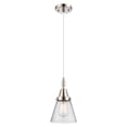 thumbnail image 4 of 447-1P-PN-G64 Innovations Lighting Cone - 1 Light Cord Hung Mini Pendant-6.25 Inch Wide and 9.13 Inch Tall-Polished Nickel Finish-Seedy Glass Color, 4 of 7