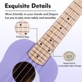 thumbnail image 3 of WINZZ Ukelele soprano para principiantes, kit de ukelele de madera hawaiano de 21 pulgadas para niños adultos estudiantes principiantes, paquete de uke profesional con lecciones gratuitas, estuche, go, 3 of 5