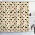 thumbnail image 1 of Ambesonne Mushroom Shower Curtain, Wild Forest Bees Dots, 69"Wx84"L, Multicolor, 1 of 3