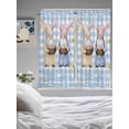 thumbnail image 3 of Easter Gnomes Living Room Curtains 2 Panel, Watercolor Eggs Basket Daisy Spring Blue Plaid Cafe Window Treatment, Extra Long Farmhouse Bedroom Bathroom Kitchen Curtains Drapes 104"x72", 3 of 6