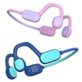 thumbnail image 1 of Mehomeli Auriculares para niños, Auriculares abiertos con conducción de aire Bluetooth 5.2, limitación de volumen de 85 dB, azul y rosa, 1 of 5