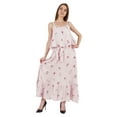 thumbnail image 4 of Bimba Printed Layered Maxi Dress for women Loose Fit shoulder strap dress Casual Resort wear, 4 of 6