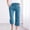 Blue, variant on Womens Elastic Waist Drawstring Linen-Blend Capri Pants, Chic Riveted Pocket with Casual Relaxed Daily Trousers Gray XXXXXL