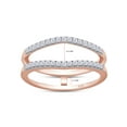 thumbnail image 4 of AFFY 0.33CT Round Moissanite Curved Enhancer Guard Ring for Women in 14K Rose Gold over Silver-5, 4 of 6