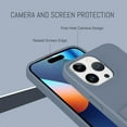 thumbnail image 3 of Compatible with iPhone 15 Pro Max Case Liquid Silicone Card Holder Soft Screen Protector Wallet Anti Scratch Microfiber Lining Full Body Protection Shell -Lavender Grey, 3 of 12
