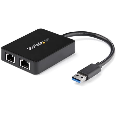 UPC: 0065030851428 | StarTech.com USB 3.0 to Dual Port Gigabit Ethernet Adapter w/ USB Port – 10/100/100 – USB Gigabit LAN Network NIC Adapter