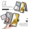 thumbnail image 6 of Feishell for Samsung Galaxy S22 Plus Multi-Function Wallet Case, with Wrist Strap, Premium PU Leather 2 in 1 Magnetic Detachable Purse 14 Card Holder Slots Zipper Pocket Phone Case for Women Men,Gray, 6 of 8