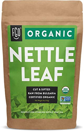 Organic Nettle Leaf | Herbal Tea (50+ Cups) | Cut & Sifted | 4oz Resealable Kraft Bag | 100% Raw From Bulgaria | by FGO