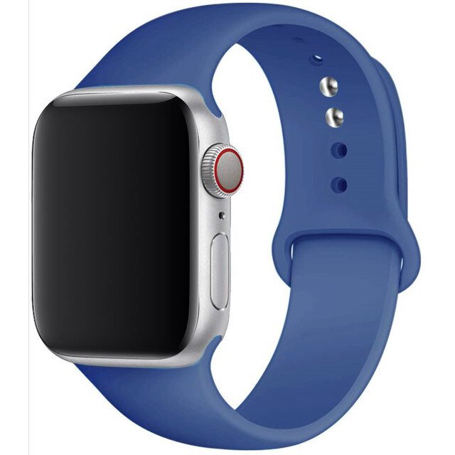Correa de silicona para Apple Watch, banda de 44mm, 40mm, 45mm, 41mm, Ultra 49mm, 42mm, 38 44 45mm, pulsera para Apple watch series 7 8 se 3 4 5 6