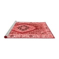 thumbnail image 2 of Ahgly Company Machine Washable Indoor Round Abstract Red Modern Area Rugs, 8' Round, 2 of 4