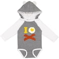 thumbnail image 3 of Inktastic I Love Bacon and Eggs Boys or Girls Long Sleeve Baby Bodysuit, 3 of 5