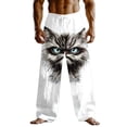 thumbnail image 2 of Dolkfu Pants Men Loose Fit Drawstring Pants Graphic Lounge Novelty Trouser Mens M, 2 of 5