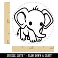 thumbnail image 2 of Cute Baby Elephant Self-Inking Rubber Stamp Ink Stamper - Brown Ink - Medium 1 Inch, 2 of 7