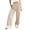 80Khaki481, variant on WERYOUNG Flowy Wide Leg Pants For Women Stretchy High Waist Loose Fit Casual Trousers With Lace Trim Outdoor Activities Versatile Slacks