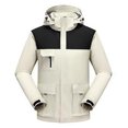 thumbnail image 1 of Puntoco Chaqueta Deportiva Informal De Manga Larga Con Capucha Y Bolsillos Con Cremallera Y forro Polar Liso Para Hombre, 1 of 8
