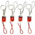 thumbnail image 1 of ColoMX 4 Uds llavero de acero inoxidable bolsa llavero bolsas de sangre colgante llavero decoración colgante, 1 of 7