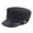 Black, variant on Unisex Women Men Faux Leather Brim Navy Hat Military Cadet Baseball Trucker Cap