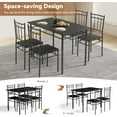 thumbnail image 2 of 5-Piece Kitchen Table and Chairs, Rectangular Dining Room Table Set with 4 Chairs, Space-Saving Kitchen Table Set for Small Space,Dinette,Apartment, 2 of 9