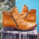 thumbnail image 5 of NECHOLOGY Botas Mujer Adulto Femenino Zapatos Botines mujer Botas informales con cremallera para mujer, zapatos Retro, colores, a la , tobilleras , sólidas, para mujer (Yellow, 10), 5 of 5