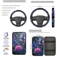 thumbnail image 3 of Jeiento Hummingbird 13 Pcs Car Accessories Full Set for Women Girly Rose Car Seat Cover Steering Wheel Cup Holder Armrest Pad Keychain Lipstick Holder Fit for Most Cars Truck SUV Van Sedan, 3 of 8