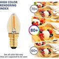 thumbnail image 4 of C7 Led Candle Bulb E14, 0.5w 5w Equivalent, Amber Led Filament Bulb E14 Candelabra 2200k Warm White, Non-dimmable, Pack Of 6, 4 of 5