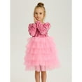 thumbnail image 5 of Toddler Girls Dresses Long Sleeve Sequin Birthday Party Prom Outfit Toddler Sneaker Gown Tutu Dress For Girls Pink,5-6 Years, 5 of 5