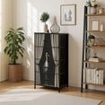 thumbnail image 7 of Moody Dresser for Bedroom with 4 Storage Drawers Moody Crane Eclectic Vintage Bird Humorous Animal Black White Dressers Chest of Drawers Steel Framed Fabric Closet Organizers for Entryway, 7 of 7