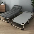 thumbnail image 2 of Heavy duty folding bed, camping bed with flip-up mattress (mattress included), portable guest bed, suitable for teenagers, adults, travel, garden, balcony, camping supplies, 2 of 6