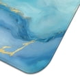 thumbnail image 3 of Blue and Gold Marble Wavy Veins Pattern Dish Drying Mat for Kitchen 1 Pack, Ultra Absorbent Microfiber Dishes Drainer Mats,18"x24", 3 of 4